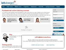 Tablet Screenshot of lets-begin.com